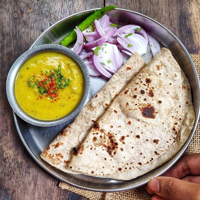 Pithla Bhakri & Kharda